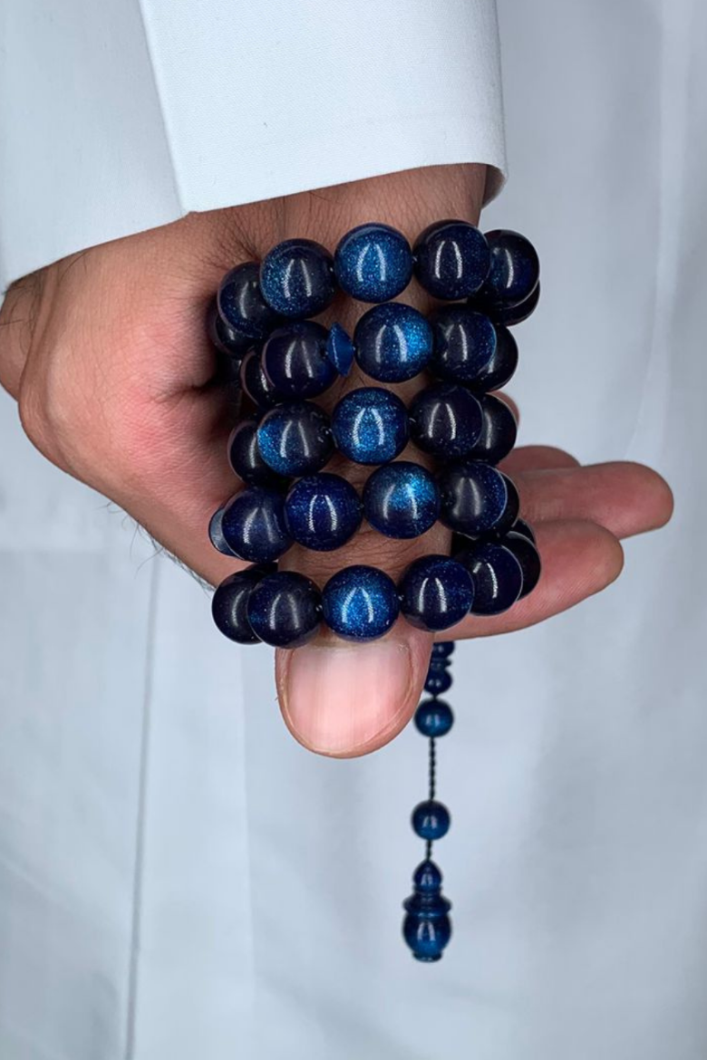 Picture of Belgian Bakelite Glitter Dark Blue