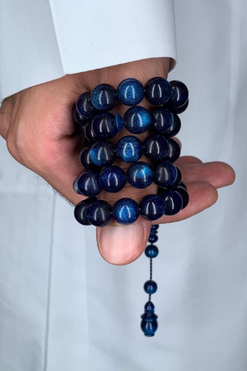 Picture of Belgian Bakelite Glitter Dark Blue